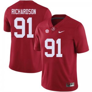 NCAA Men's Alabama Crimson Tide #91 Galen Richardson Stitched College 2018 Nike Authentic Red Football Jersey SX17I34MZ